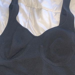 Black tank top crop top